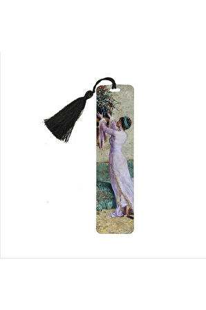 Vazo Yerleştiren Kız(osman Hamdi Bey) Baskılı, Püsküllü Kitap Ayracı (hediyelik Bookmark,ayraç-107)
