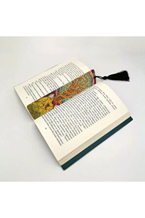 Yaşam Ağacı Baskılı, Püsküllü Kitap Ayracı (hediyelik Bookmark,ayraç-122)