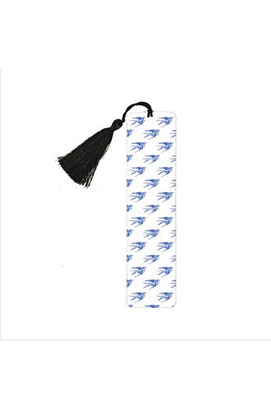 Kırlangıç Desen Baskılı, Püsküllü Kitap Ayracı (Bookmark,ayraç-131)