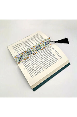 Italyan Desen Baskılı, Püsküllü Kitap Ayracı (hediyelik Bookmark,ayraç-134)