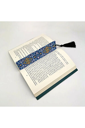 Rumi Desen Baskılı, Püsküllü Kitap Ayracı (hediyelik Bookmark,ayraç-138)