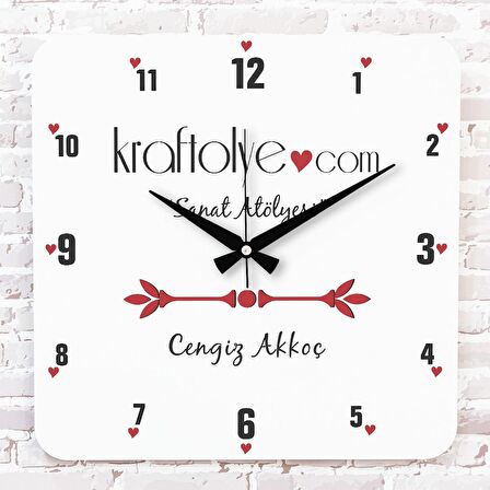 Kurumsal & Toptan Firmalara Hediye Ahşap Saat 33cm KA01-1005