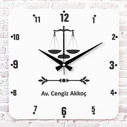 Avukata Hediye Ahşap Saat 33cm KA01-1094