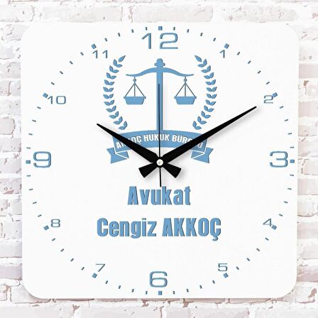 Avukata Hediye Ahşap Saat 33cm KA01-1097