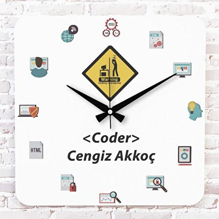 Codera Hediye Ahşap Saat 33cm KA01-1112