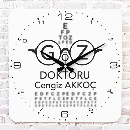 Göz Doktoruna Hediye Ahşap Saat 33cm KA01-1153