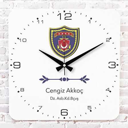Denizci Astsubaya Hediye Ahşap Saat 33cm KA01-1210