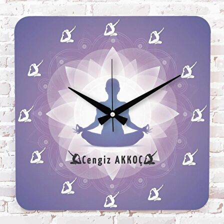 Yoga Eğitmenine Hediye Ahşap Saat 33cm KA01-1264