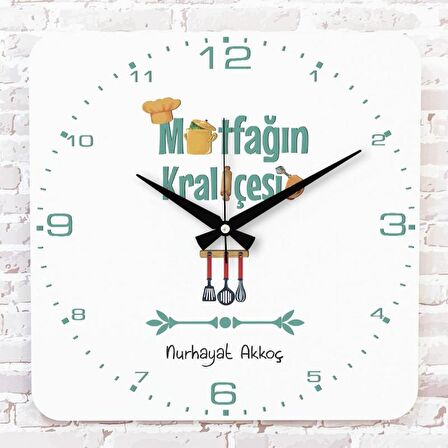 Anneler Günü Hediyesi Ahşap Saat 33cm KA01-1279