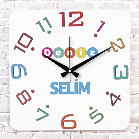 Sevgililer Günü Hediyesi Ahşap Saat 33cm KA01-1327