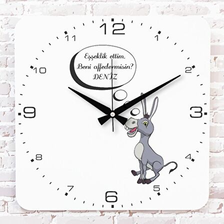 Sevgililer Günü Hediyesi Ahşap Saat 33cm KA01-1351