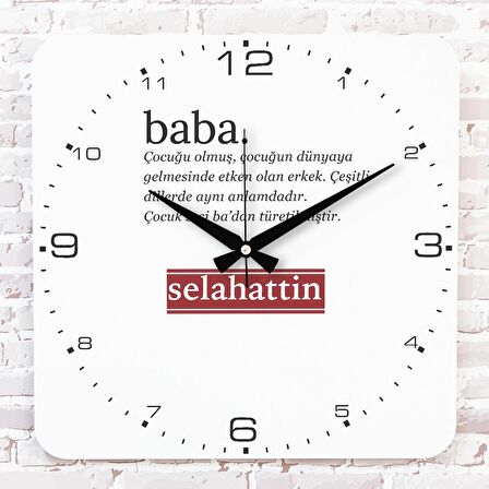 Babaya Hediye Ahşap Saat 33cm KA01-1363