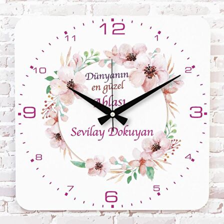 Ablaya Hediye Ahşap Saat 33cm KA01-1376