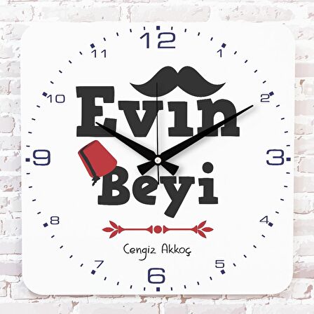 Evin Beyine Hediye Ahşap Saat 33cm KA01-1379