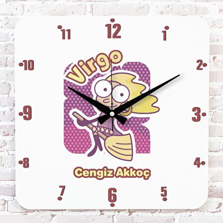 Başak Burcuna Hediye Ahşap Saat 33cm KA01-1511