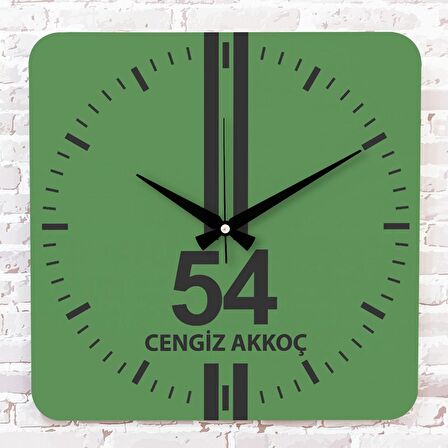 Yeşil & Siyah Sakaryalılara Özel Ahşap Saat 33cm KA01-1610