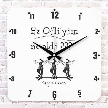 Oflu’ya Hediye Ahşap Saat 33cm KA01-1638