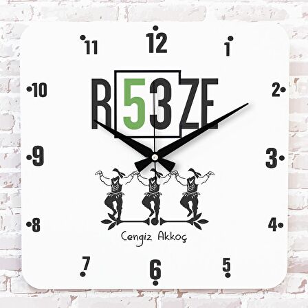 Rizeli’ye Hediye Ahşap Saat 33cm KA01-1639