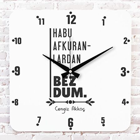 Karadenizliye Hediye Bezdum Tasarımlı Ahşap Saat 33cm KA01-1642