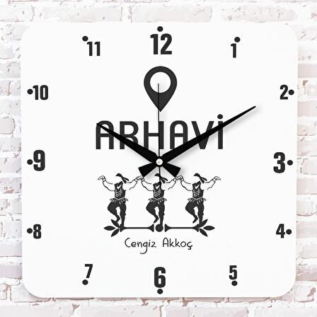 Arhavili’’ye Hediye Ahşap Saat 33cm KA01-1645