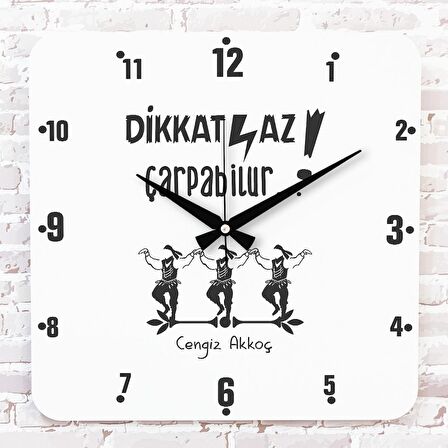Karadenizliye Hediye Dikkat Laz Tasarımlı Ahşap Saat 33cm KA01-1650