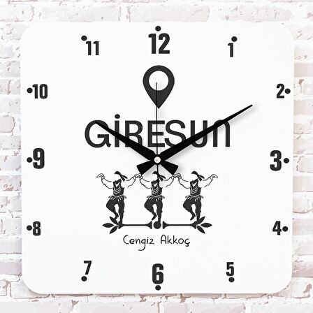 Giresunlu’ya Hediye Ahşap Saat 33cm KA01-1657