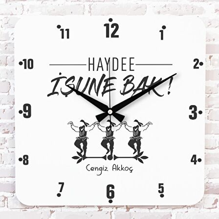 Karadenizliye Hediye İşune Bak Tasarımlı Ahşap Saat 33cm KA01-1667