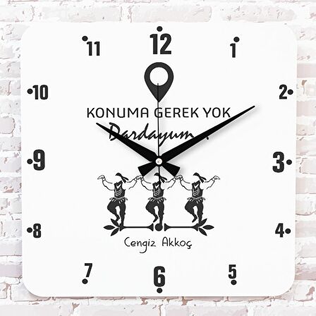 Karadenizliye Hediye Dardayum Tasarımlı Ahşap Saat 33cm KA01-1668