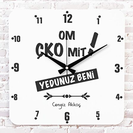 Karadenizliye Hediye Yedunuz Beni Tasarımlı Ahşap Saat 33cm KA01-1679
