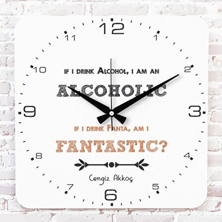 Kişiye Özel Fantastic Tasarımlı Hediye Ahşap Saat 33cm KA01-1739