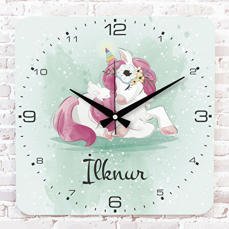 Kişiye Özel Çocuk Odası Hediyesi Ahşap Saat 33cm KA01-1801