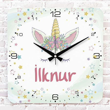Kişiye Özel Çocuk Odası Hediyesi Ahşap Saat 33cm KA01-1818