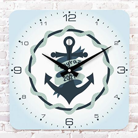 Kişiye Özel Çocuk Odası Hediyesi Ahşap Saat 33cm KA01-1852