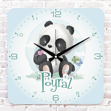 Kişiye Özel Çocuk Odası Hediyesi Ahşap Saat 33cm KA01-1882