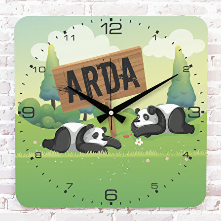 Kişiye Özel Çocuk Odası Hediyesi Ahşap Saat 33cm KA01-1901