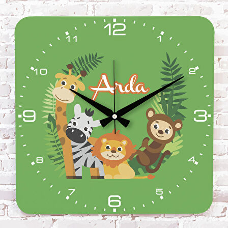 Kişiye Özel Çocuk Odası Hediyesi Ahşap Saat 33cm KA01-1906