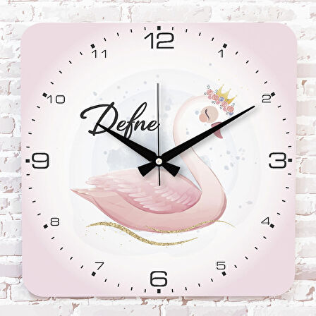 Kişiye Özel Çocuk Odası Hediyesi Ahşap Saat 33cm KA01-1921