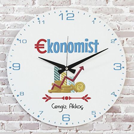 Ekonomiste Hediye Ahşap Saat 33cm  KA02-1132