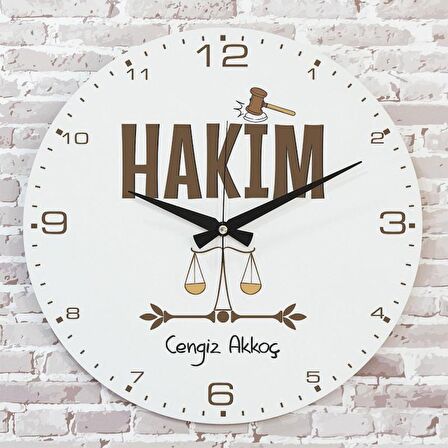 Hakime Hediye Ahşap Saat 33cm  KA02-1157