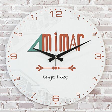Mimara Hediye Ahşap Saat 33cm  KA02-1232