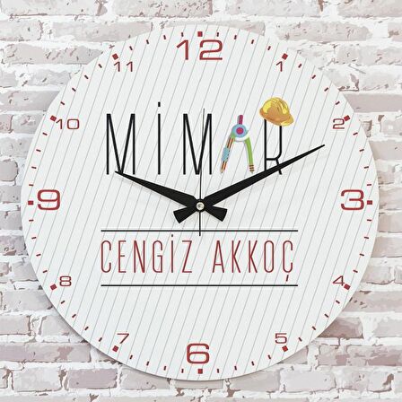 Mimara Hediye Ahşap Saat 33cm  KA02-1233