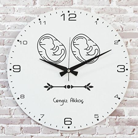 Doktora Hediye Ahşap Saat 33cm  KA02-1240
