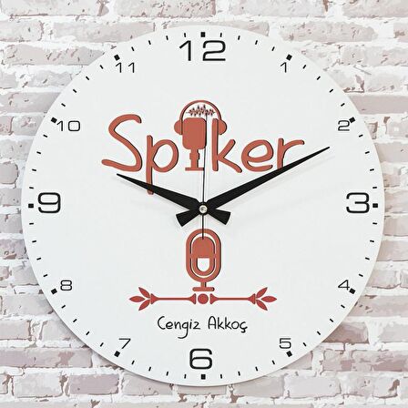 Spikere Hediye Ahşap Saat 33cm  KA02-1250