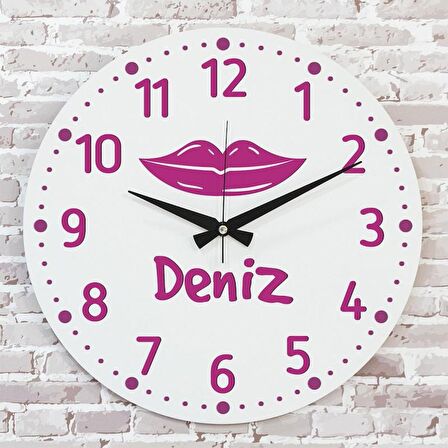 Sevgililer Günü Hediyesi Ahşap Saat 33cm  KA02-1334