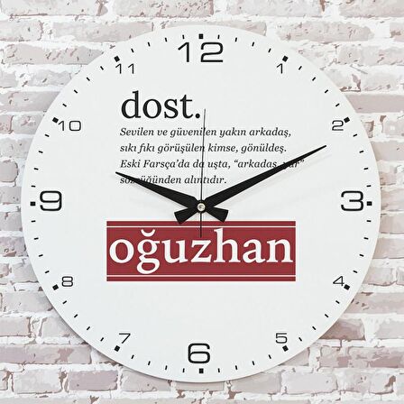 Dosta Hediye Ahşap Saat 33cm  KA02-1365