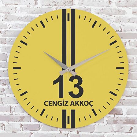 Sarı & Siyah Bitlislilere Hediye Saat 33cm  KA02-1559