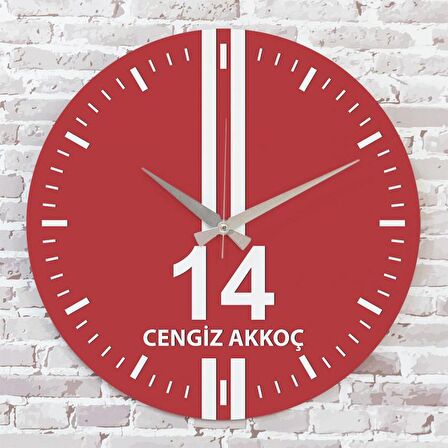 Kırmızı & Beyaz Bolululara Hediye Saat 33cm  KA02-1560