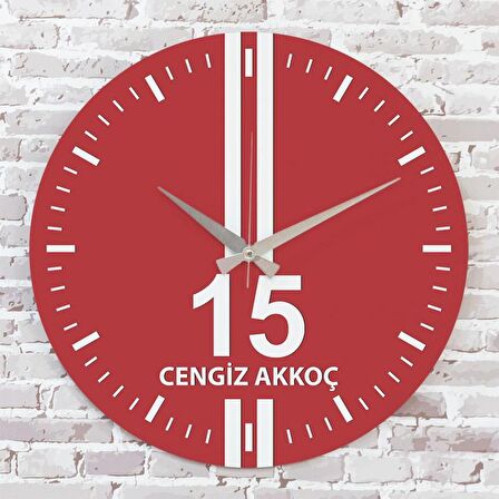 Kırmızı & Beyaz Burdurlulara Hediye Saat 33cm  KA02-1561