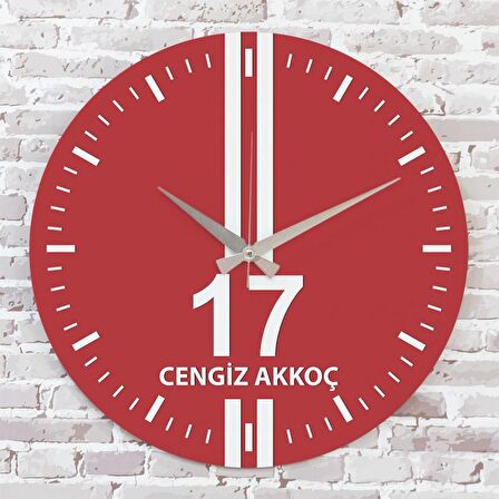 Kırmızı & Beyaz Çanakkalelilere Hediye Saat 33cm  KA02-1563