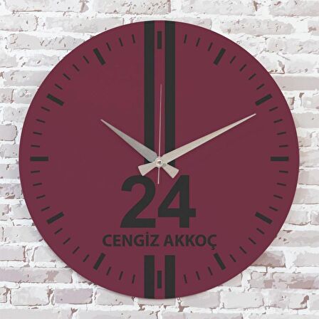 Kırmızı & Siyah Erzincanlılara Hediye Saat 33cm  KA02-1570